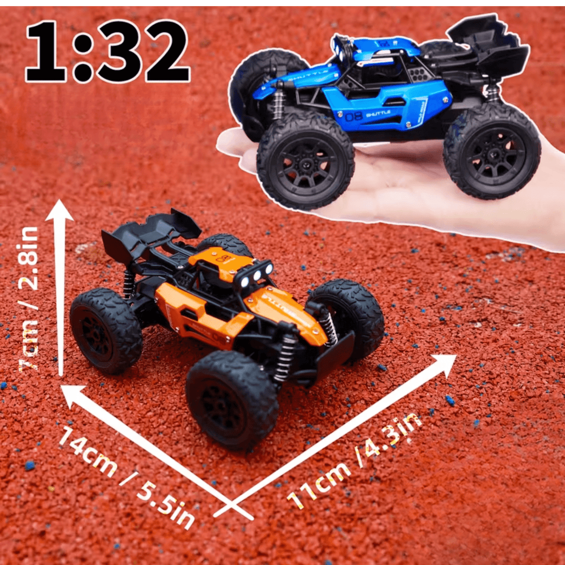 DashRacer™ – Zdalnie sterowany samochód 1:16 z oświetleniem LED i kontrolerem