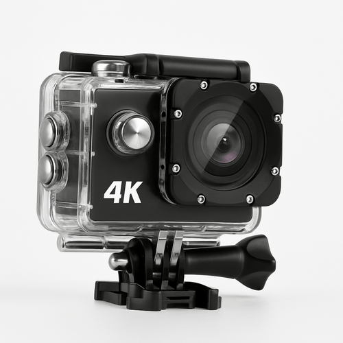 Kamera sportowa 4K Ultra HD – Szeroki kąt 170°, Wodoodporna, Sterowanie aplikacją