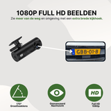 Kamera samochodowa VoiceGuard Pro z obrazem Full HD 1080p, obiektywem szerokokątnym 170° i zaawansowanym trybem nocnym dla wyraźnej rejestracji tablic rejestracyjnych.