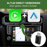 Adapter USB CarVizio do bezprzewodowego Apple CarPlay i Android Auto – łatwe połączenie przez Bluetooth i WiFi, instalacja plug & play w każdym samochodzie.