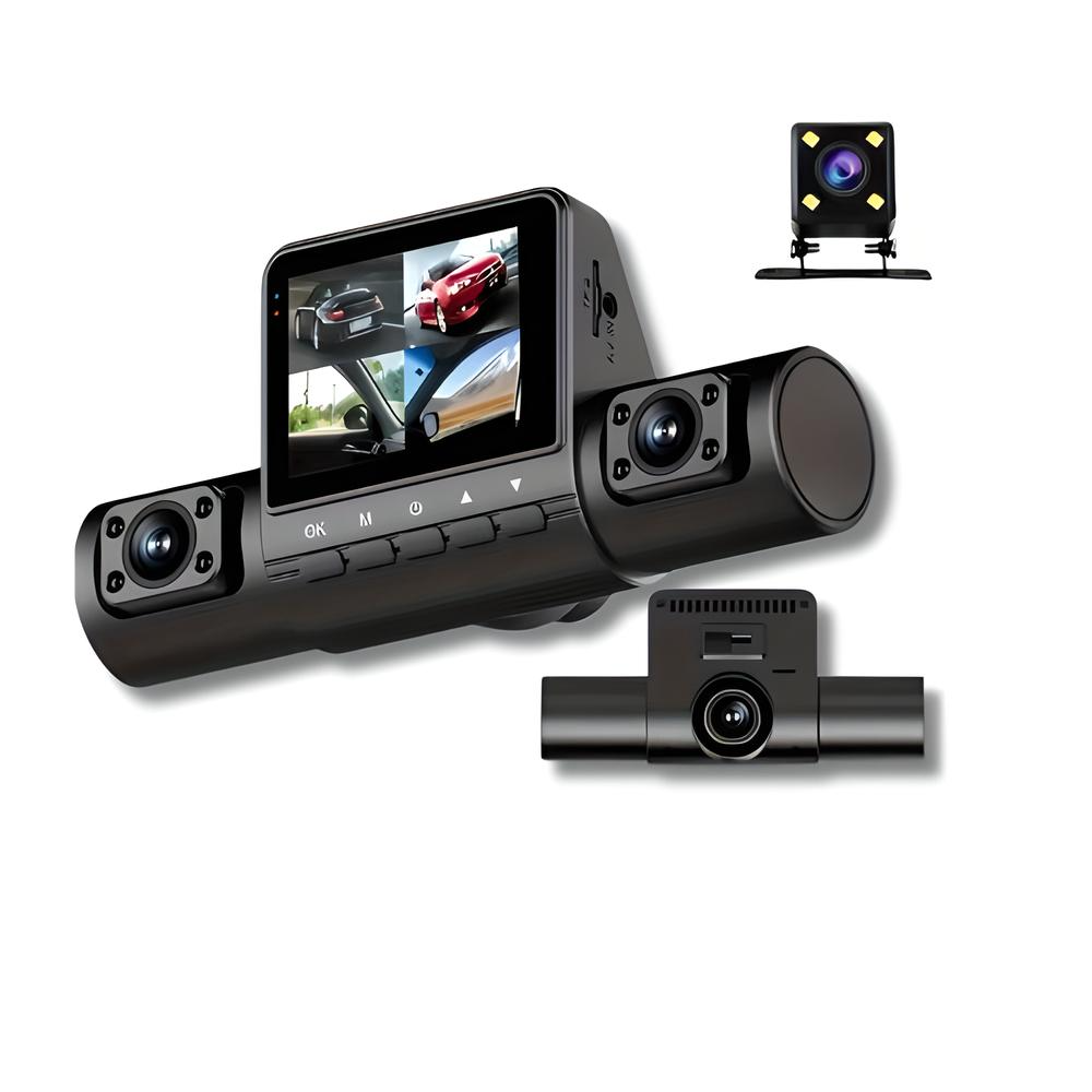 360Guard Pro Kamera samochodowa | 1080P HD z kamerą przednią, tylną i wewnętrzną