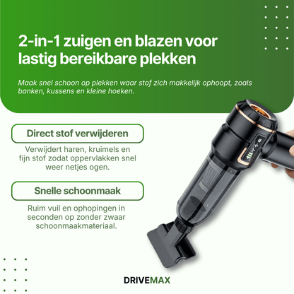 Bezprzewodowy odkurzacz ręczny 2 w 1 z funkcją odkurzania i nadmuchu, idealny do usuwania kurzu, okruchów i zabrudzeń z trudno dostępnych miejsc.