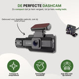 Kompaktowa kamera samochodowa DriveVision z obiektywem HD i kamerą tylną, odpowiednia do codziennego użytku w każdą pogodę