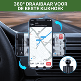 Uchwyt na telefon Topk™ z obrotem 360°, mocowany do kratki wentylacyjnej z nawigacją na smartfonie w samochodzie.