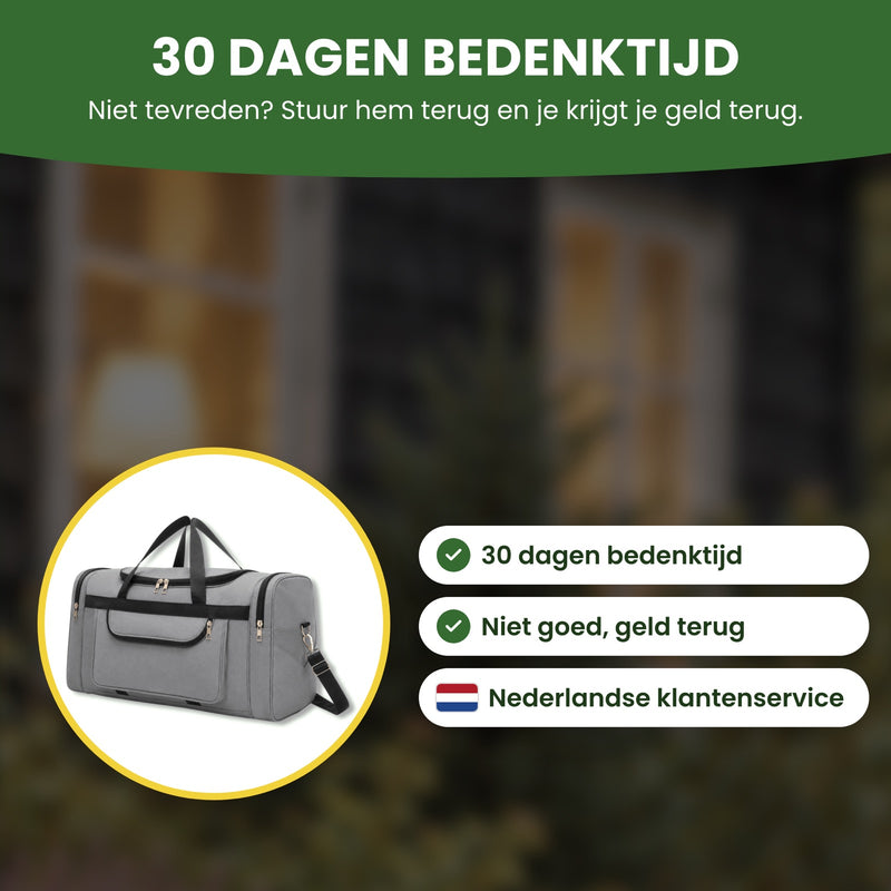 TrekMate reistas in grijs met 30 dagen bedenktijd, niet goed geld terug en Nederlandse klantenservice