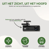 Kamera samochodowa VoiceGuard Pro dashcam z kompaktową konstrukcją – dyskretna na desce rozdzielczej i odporna na upał lub zimno